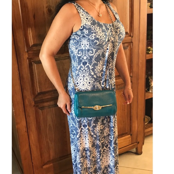 Vintage Coach Leather Crossbody BAG in TEAL - Picture 8 of 8